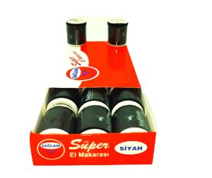 SAĞLAM ( 12PCS ) ( SİYAH ) ( 100MT ) POLYESTER DİKİŞ İPLİK MAKARA*100