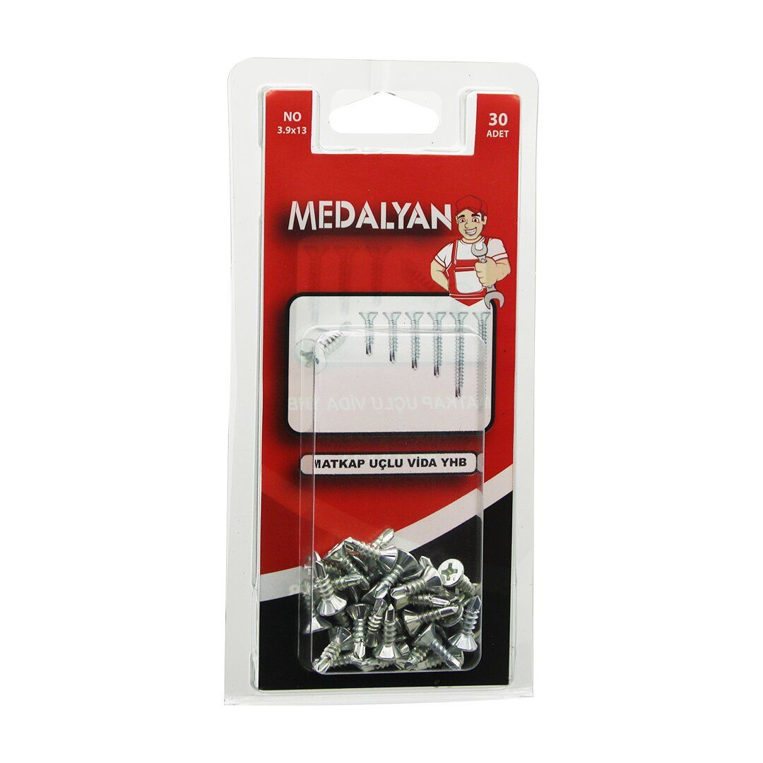 MEDALYAN DL-08 ( 3.9X13 ) YHB MATKAP UÇLU VİDA ( 30PCS )*12X10