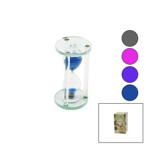 COMPTİMENTS YAKUT-9832 FYS-003 (KÜÇÜK & 5DK) (CAM) KUM SAATİ (CAM STANDLI= ÇAP: 5.8CM-YÜKSEKLİK: 9.8CM)*96