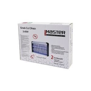 MASTER MTR-2X10 SİNEK ÖLDÜRÜCÜ CIZ CİHAZI MAKİNE (20W) (2PCS LED FLORESAN) (60M2 ETKİLİ) (3000V GERİLİM) (42X10X31.5CM)*6                     qwe08