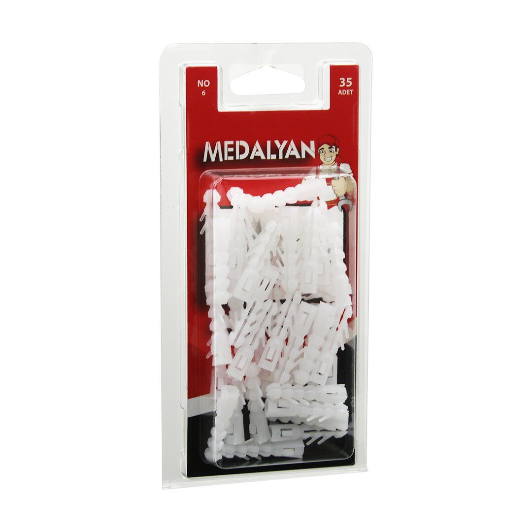 MEDALYAN DL-36 ( NO-6 ) DÜBEL BEYAZ ( 35PCS )*12X9