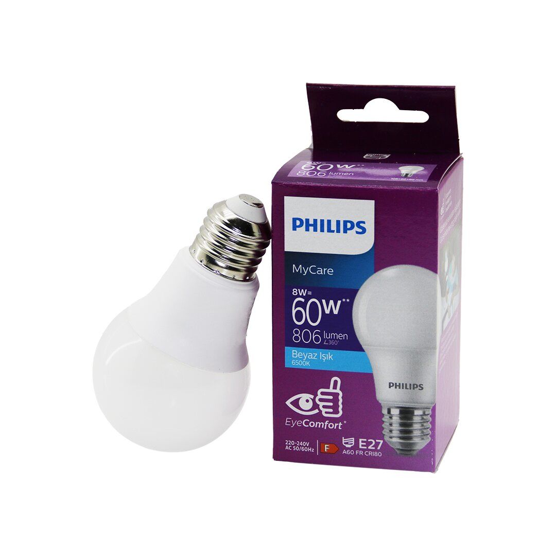 PHILIPS LED AMPUL 8W=60W E27*12=K