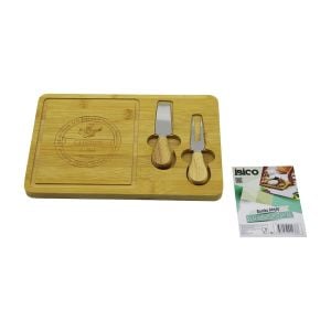İBİCO İ22-238 (BIÇAK SAĞ) (AHŞAP BAMBU) KAHVALTI PEYNİR SUNUM PANO (2PEYNİR BIÇAK=AHŞAP SAPLI)(19X29X1.5CM)*24