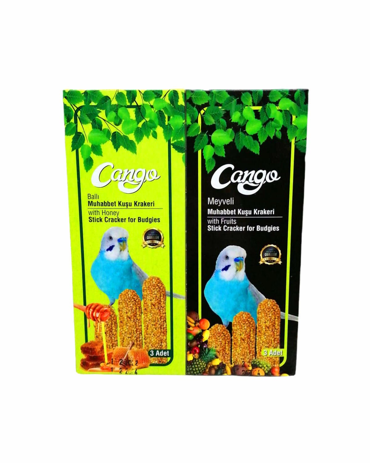 CANGA MEYVELİ & BALLI KRAKER MUHABBET KUŞU YEMİ ( PET SHOP )*12X3