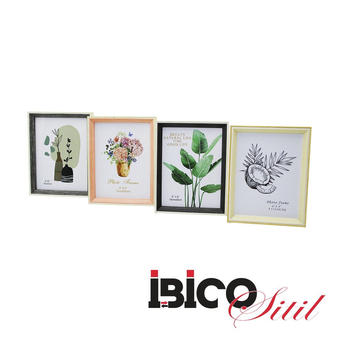İBİCO İ12-022 ( 6''X8'' & 15X20CM ) ( İNCE & ÇİFT RENK ÇERVEVE ) AHŞAP RESİM ÇERÇEVESİ *36=K