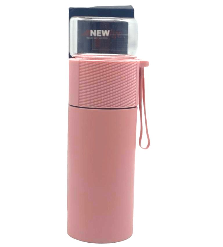 NEWLİFE CLKN-1691 ( SÜZGEÇLİ ) ( CAM KAPAKLI ) ( ÇELİK ) BİTKİ ÇAY TERMOSU 380ML*50