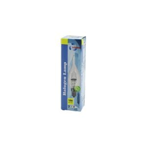 LOBAN HALOGEN LAMP ( HALOJEN ) ( 18W=25W ) ( E14 ) ( ŞEFFAF & KIVRIK ) ( SARI RENK ) MUM AMPUL ( 205 LUMEN )*10X10