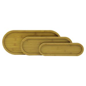 PABLITO HOME PBT-317 (DİKDÖRTGEN & OVAL KENAR & 3LÜ SET) (AHŞAP MDF) SUNUM TEPSİ SETİ (10X33.5-14.5X39.5-19.5X45CM)*24