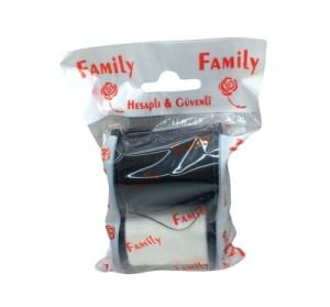 FAMİLY ( 2PCS ) ( 300MT ) BÜYÜK SİYAH & BEYAZ DİKİŞ İPLİK*36X15