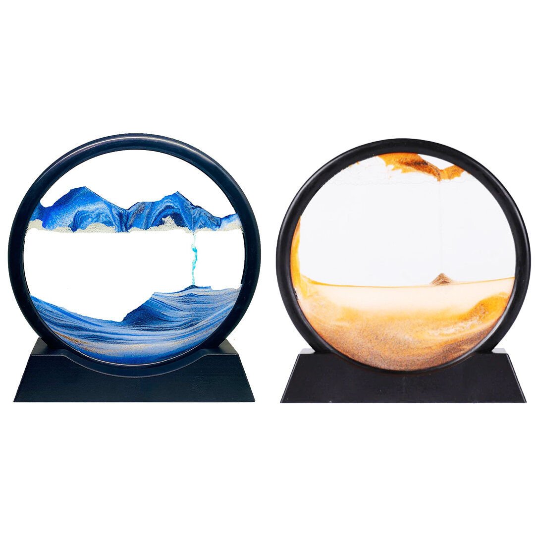 MOVING SANDSCAPES ENF-820 ( 7'' & 17.5CM ) ( SULU CAM ) KUM SAATİ ( AYNA MODELİ )*36
