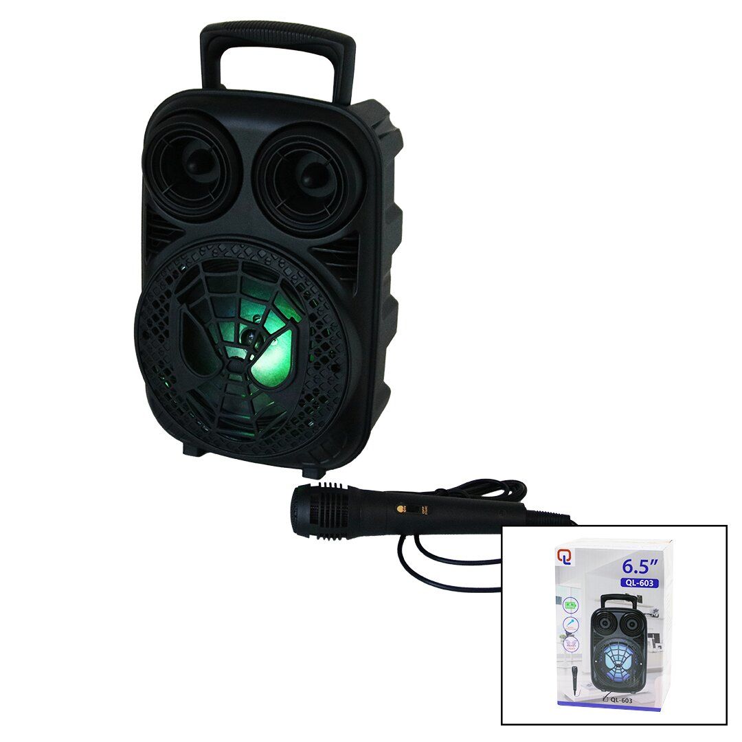PLATOON PL-4575 (6.5'') (MİKROFONLU & ŞARJLI) (BLUETOOTH 5.0 & SD-TF & MP3 USB & IŞIKLI) SPEAKER & KOLON (10W)*20