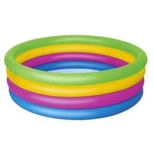 BESTWAY-51117 ( 4 HALKA ) ( 522 LT ) YUVARLAK ÇOCUK RENKLİ ŞİŞME HAVUZ ( 1.57X46CM ) ( 3+YAŞ)*6=K