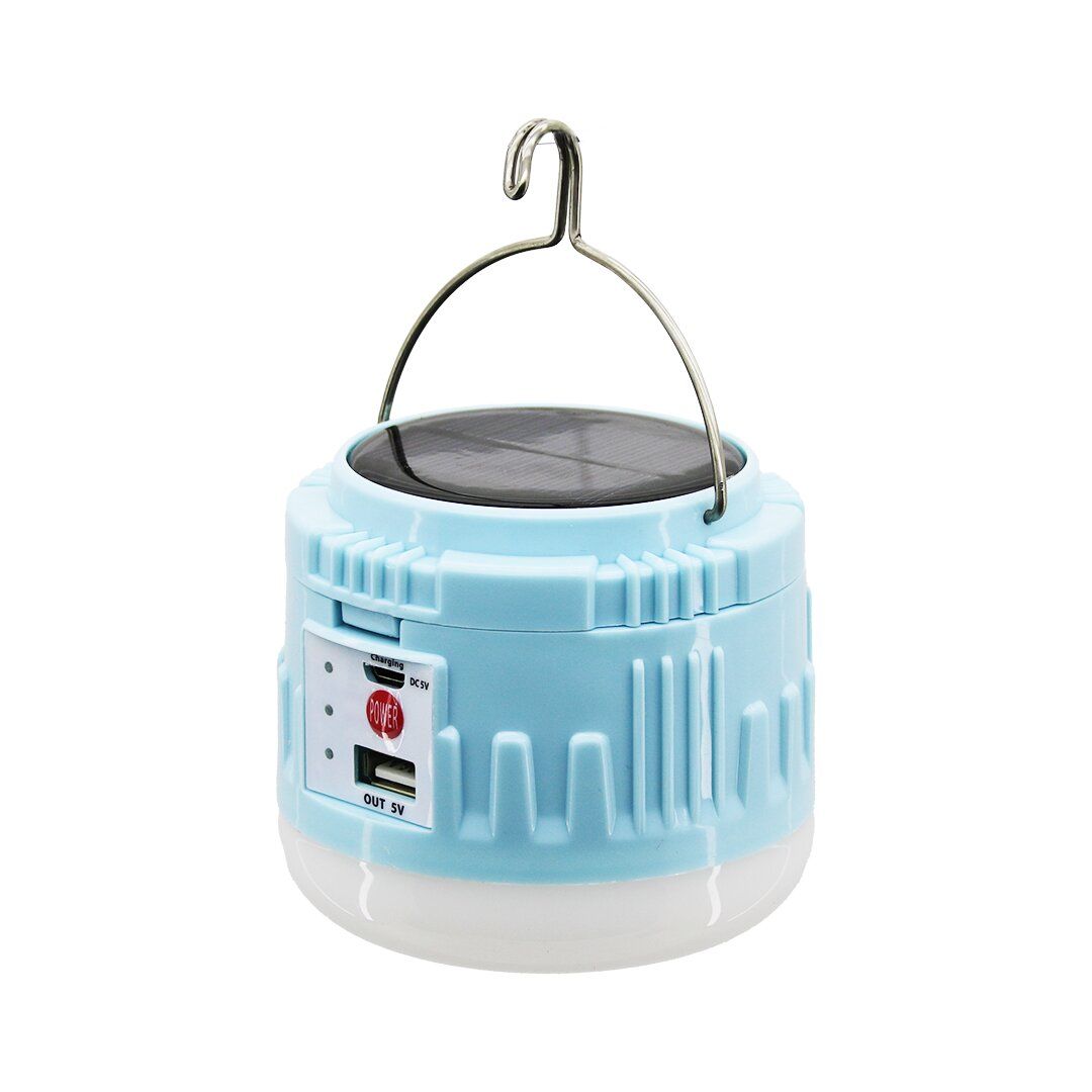 ENERGY SAVING LED SOLAR CAMPING LIGHT USB & SOLAR ŞARJLI ASKILI KAMP LAMBASI FENER & POWERBANK*36                   Q9