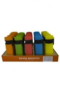 SILVIO MONETT SM-0404P-A  RENKLİ PÜRMÜZLÜ CEP ÇAKMAK*20X36