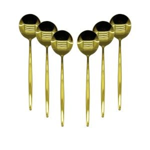 YAKUT-9725 ( 6PCS ) ( GOLD ) YEMEK KAŞIK SETİ*100