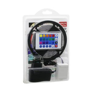 ATC LED STRIP EL-07-RUS-K ( 5MT ) (KUMANDALI & ADAPTÖRLÜ) (RGB RENKLİ) ŞERİT LED (IP65=SU GEÇİRMEZ) (SMD=2835) (54LEDs/m)*40