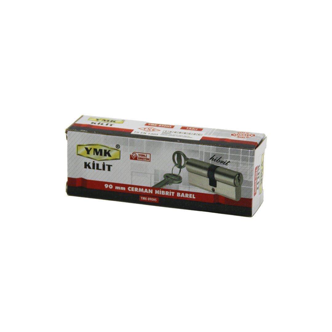 YMK-B90HS ( HİBRİT ) ( 90MM )  ( NİKEL SATEN ) CERMAN BAREL ( KUTULU AMBALAJ ) ( 2 ANAHTAR )*96