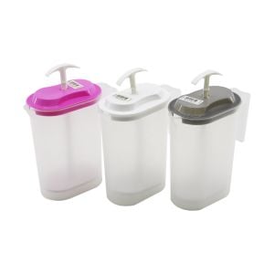 GÜZEL PLASTİK G-020 ( ŞEFFAF PLASTİK ) OVAL ( YAYIK ) SÜRAHİ ( RENKLİ KAPAK )*24=K