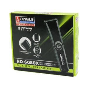 DINGILG RD-6050X (G-POWER) (G-PLUS) SAÇ SAKAL KESME & TRAŞ MAKİNESİ (FİŞ ŞARJLI=LED GÖSTERGE) (AYARLI BIÇAK=0.1-05MM)*48