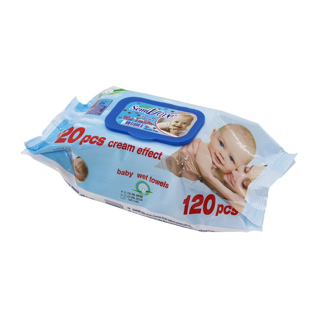 SEMİLOVE ( 120PCS ) ISLAK MENDİL ( PLASTİK KAPAKLI )*24=K