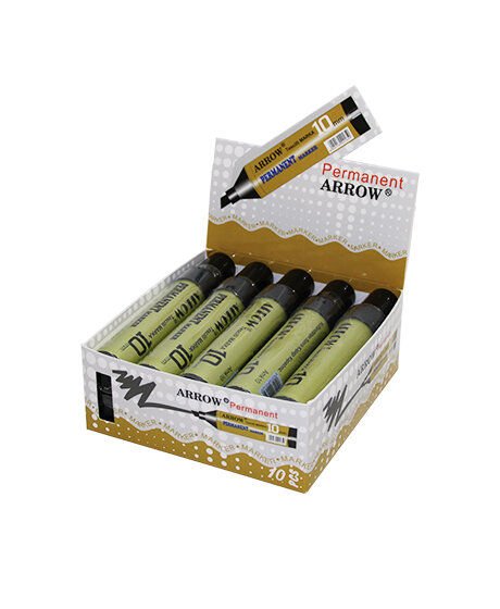 ARROW ( LUX ) ( SİYAH ) ( 10MM ) PERMANENT MARKER KOLİ KALEMİ*10X40
