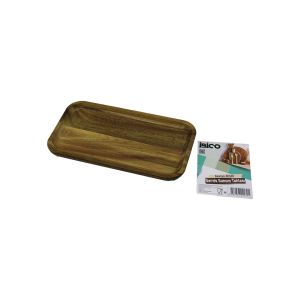 İBİCO İ22-279 ( AKASYA ) ( DİKDÖRTGEN ) AHŞAP SERVİS SUNUM TEPSİ & TAHTASI ( MİNİ TEPSİ ) ( 25 X 14 X 1.4CM )*50