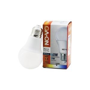 NO-VO ( 9W=60W ) ( E27 ) BEYAZ LED AMPUL ( 6500K & 810Lm & 806Lm )*200