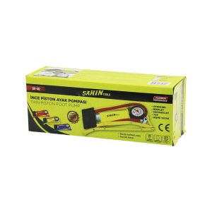 ŞAHİN TOOLS ŞHT-082 ( YATAY MODEL) (İNCE PİSTONLU) AYAK POMPASI (OTOMOBİL-BİSİKLET-MOTOSİKLET-TOP-ŞİŞME YATAK)*25