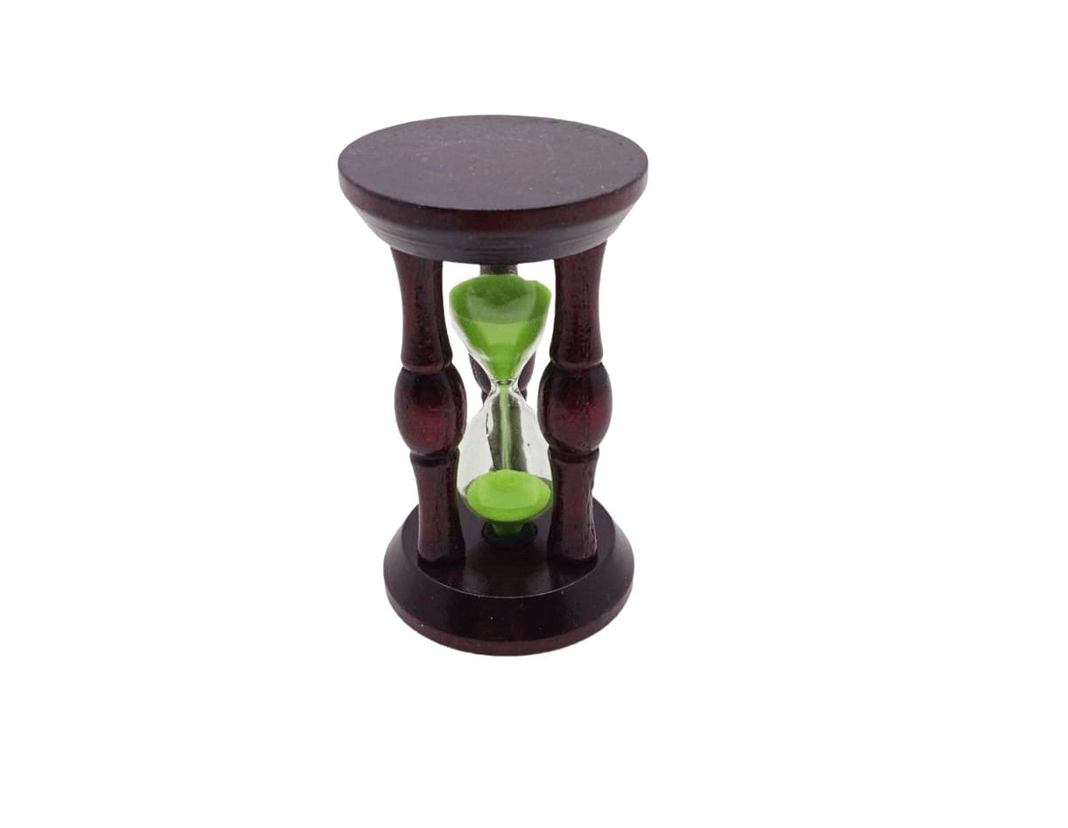HOURGLASS 16-526-3 ( MİNİ ) AHŞAP STANDLI CAM KUM SAATİ*300
