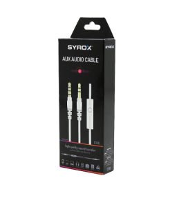 SYROX C118 MİKROFONLU AUX AUDIO KABLO 1.5MT*320