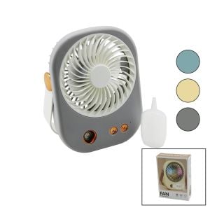 HASUBA HS-284 BJJ-566 (SU SPREYLİ) (USB MİNİ FAN) (15.5X12CM) MASA ÜSTÜ (USB ŞARJLI) (2İN1 KULP=TAŞIMA & DURUŞ) (3 KADEME HIZ)*120