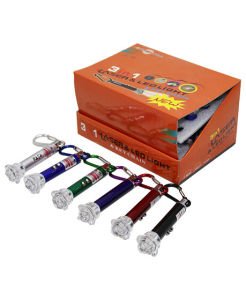 OLGUN ( GÜLLÜ BAŞLIK ) LASER LED LIGHT ( 4İN1 ) RENKLİ LAZER ANAHTARLIK*24X50