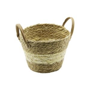 DMR HOME DMR-8558 (ÇİFT KULPLU) HASIR SEPET & ÇOK AMAÇLI ORGANİZER (Ç-TABAN:16CM--AĞIZ:24CM & Y: 18CM)*20