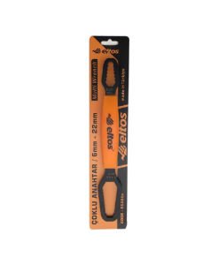 ELTOS ECA-622 ÇOKLU ANAHTAR ( SİYAH ) ( 6MM - 22MM ) ( ÇİFT TARAFLI=M6----M13 & M14----M22MM )*6X12