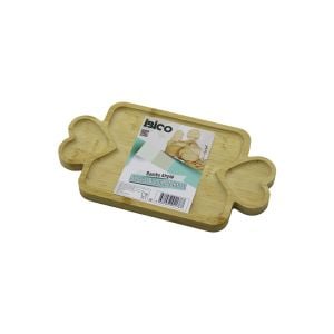İBİCO İ22-178 ( DİKDÖRTGEN ) ( 3 BÖLMELİ=2İN1 KALP KULP & BÖLME + 1 ) AHŞAP BAMBU SERVİS SUNUM TEPSİ & TAHTASI ( 25 X 14 X 1.4CM )*36