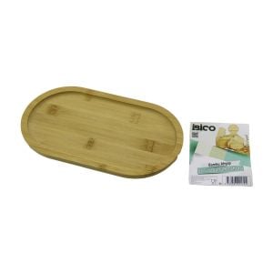 İBİCO İ22-179 ( OVAL ) AHŞAP BAMBU SERVİS SUNUM TEPSİ & TAHTASI ( MİNİ TEPSİ ) ( 25 X 14 X 1.4CM )*36