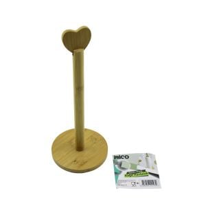 İBİCO İ22-193 ( YUVARLAK ALTLIK & ÇAP=12CM  ) AHŞAP BAMBU ( KAĞIT HAVLULUK ) ( KALP BAŞLI SAP=28.5CM )*48