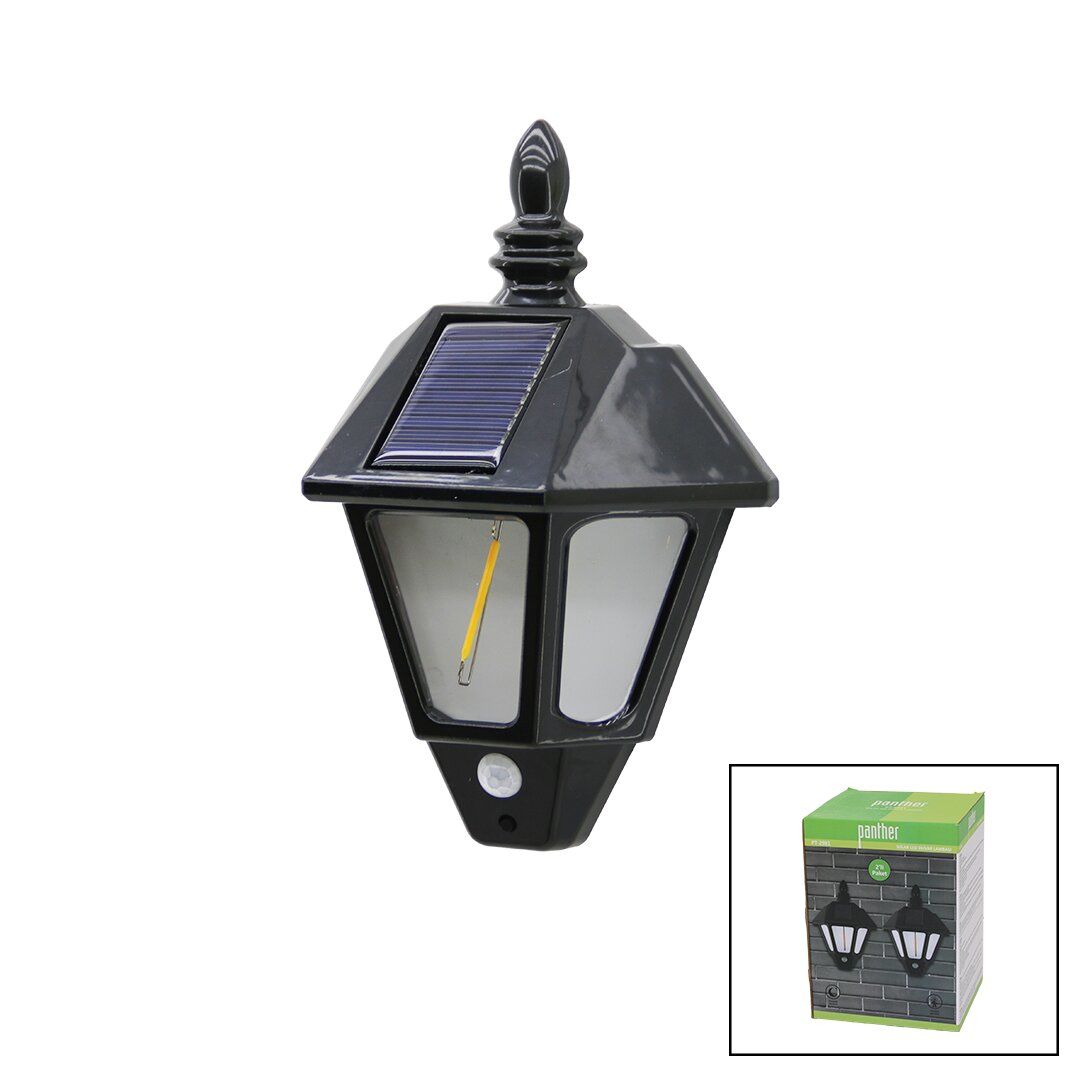 PANTHER PT-2981 ( 2PCS ) (SOLAR & GÜNEŞ ENERJİLİ) DUVAR LAMBASI (COB LED) (SENSÖRLÜ= 3 MOD FONKSİYON) (BAHÇE-BALKON-SOKAK)*50