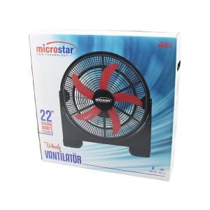 MİCROSTAR HC-1045 (WİNDY) (22'' İNÇ=55CM) (FAN) VANTİLATÖR (2İN1=MASA ALTI & DUVARA MONTE) (70W) (180°) (3-KDM.HIZ) (5-PLS.KNT)*1