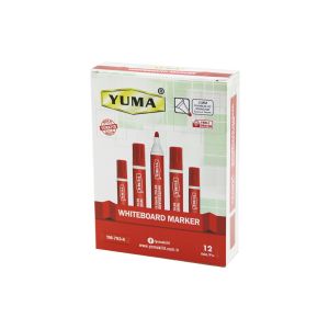 YUMA YM-793-K ( KIRMIZI ) BEYAZ TAHTA KALEMİ ( 3MM YUVARLAK UÇ )*12X96