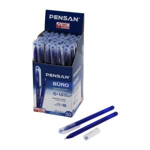 PENSAN BÜRO ( MAVİ ) TÜKENMEZ KALEM ( M-MEDİUM & 1.0MM UÇ )*50X40