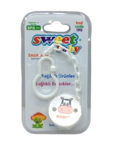 SWEET BABY FATOŞ BEBE KOD-190 ( EMZİK ASKISI ) ( PLASTİK ZİNCİRLİ & RESİMLİ MANDALLI )*30X18