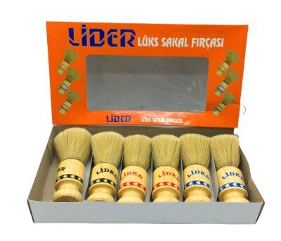 LİDER-1102 ( AHŞAP SAPLI ) SAKAL FIRÇASI*6X60