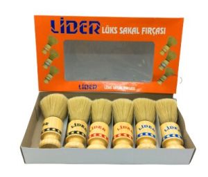 LİDER-1102 ( AHŞAP SAPLI ) SAKAL FIRÇASI*6X60