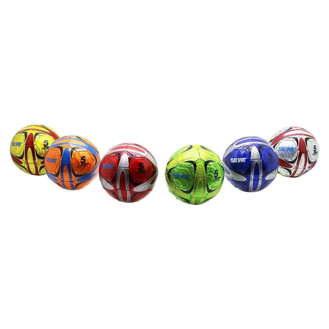 YILDIZ SPORT YLD-03 ( FUTBOL ) TOPU ( DİKİŞLİ ) ( PARLAK RENKLİ ) ( 280GR )*100