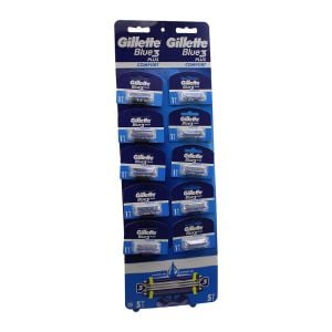 GİLLETTE BLUE3 SAPLI JİLET KARTELALI ( 10PCS )*1X12