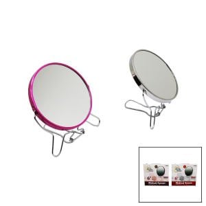 BELLA HOUSE K-0926 K-4528 ( 6'' ) ( YUVARLAK ) METAL ÇERÇEVE & AYAKLI ( ÇİFT YÖNLÜ & BÜYÜTEÇLİ ) MAKYAJ AYNASI*12X8
