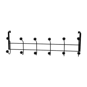 DEMİRBÜKEN FA-12 İBİCO K13-005 ( 6 KOLLU & SİYAH ) ( SİYAH PLASTİK BONCUKLU ) ( METAL ) AMERİKAN KAPI ARKASI ASKI*5X10
