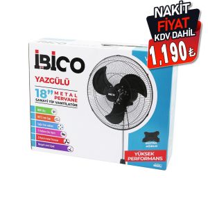 İBİCO VNT-002 (18'' İNÇ) (45.7CM) (SANAYİ) TİPİ AYAKLI VANTİLATÖR (3 KADEME HIZ & 3 METAL KANAT) (80W) (140CM YÜKSEKLİK)*1