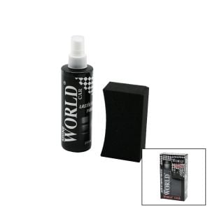 SHINE WORLD CAR ( LASTİK & TAMPON ) PARLATICI SPREY SETİ ( PLASTİK ŞİŞE ) ( 250ML ± %10 ) ( PARLATMA SÜNGERİ )*24